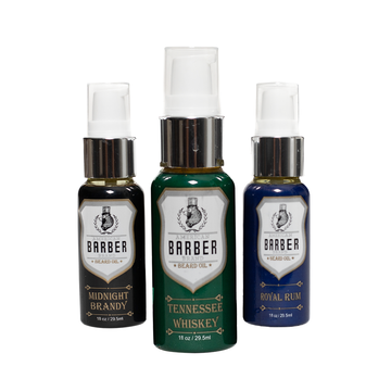Beard Oil Trio: (Tennessee Whiskey, Midnight Brandy, Royal Rum)